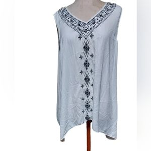 Cato 4xl Top Blouse Tank Sheer Overlay Lightweight Woman Top Shirt  dime…